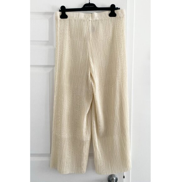 St. Agni Pleated Pants in Ivory, size XL - Picture 6 of 8